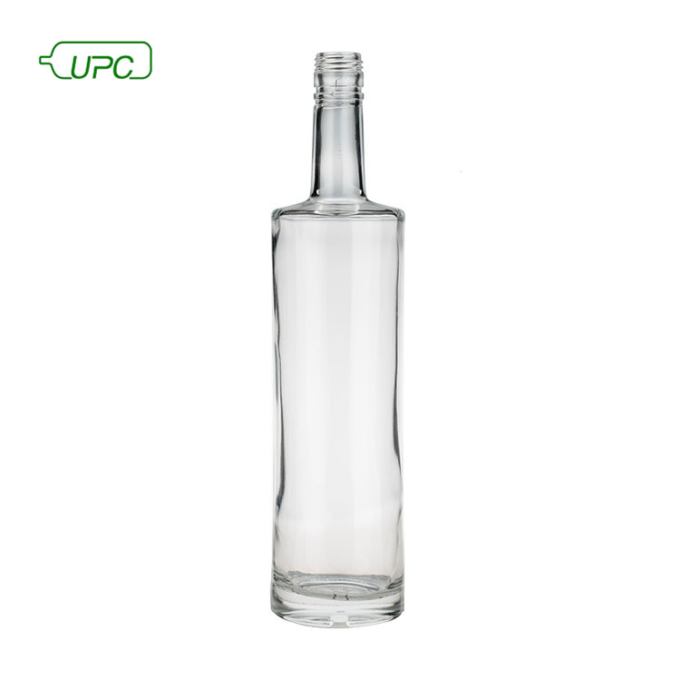 Custom design classic long necked empty recycled 750 ml glass spirit liquor bottle