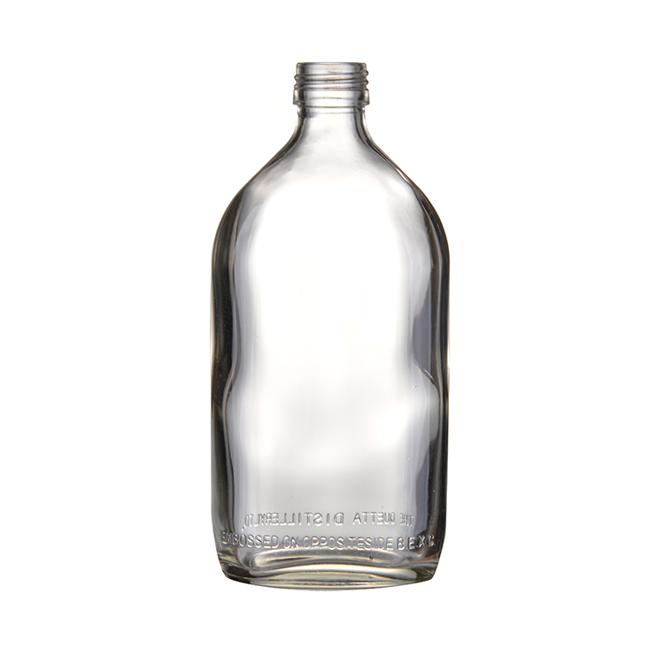 Custom design classic long necked empty recycled 750 ml glass spirit liquor bottle