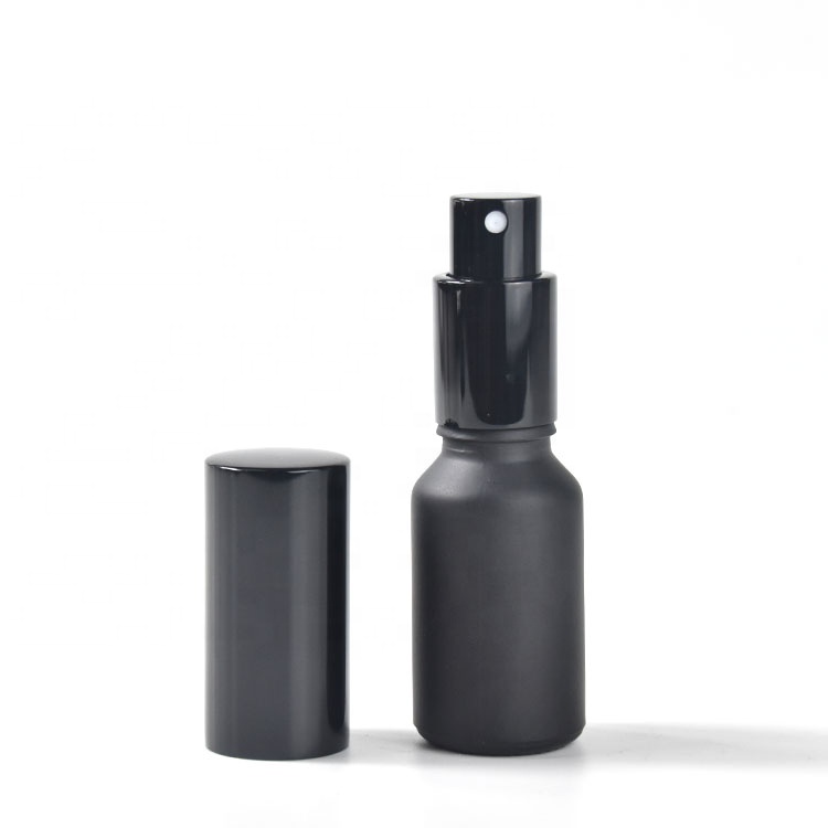 Custom design matt black glass spray mist bottles 10ml