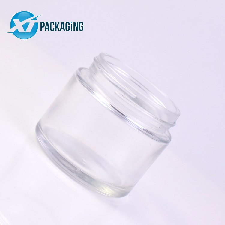 Custom design round 1oz 2oz 3oz 4oz straight side food glass jar with child resistant lids glass jar child proof