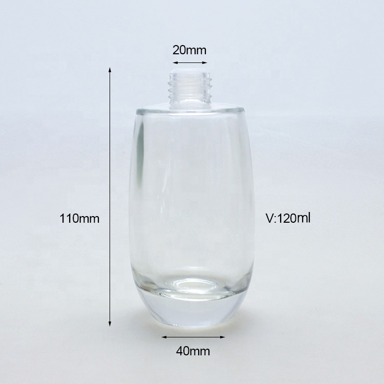 Custom design skin-care clear glass bottle fancy empty cosmetic container packaging sets