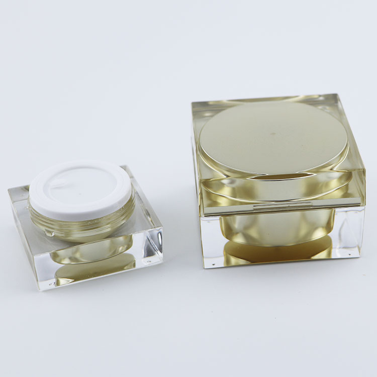 Custom  double wall cosmetic cream pot acrylic container make up jar