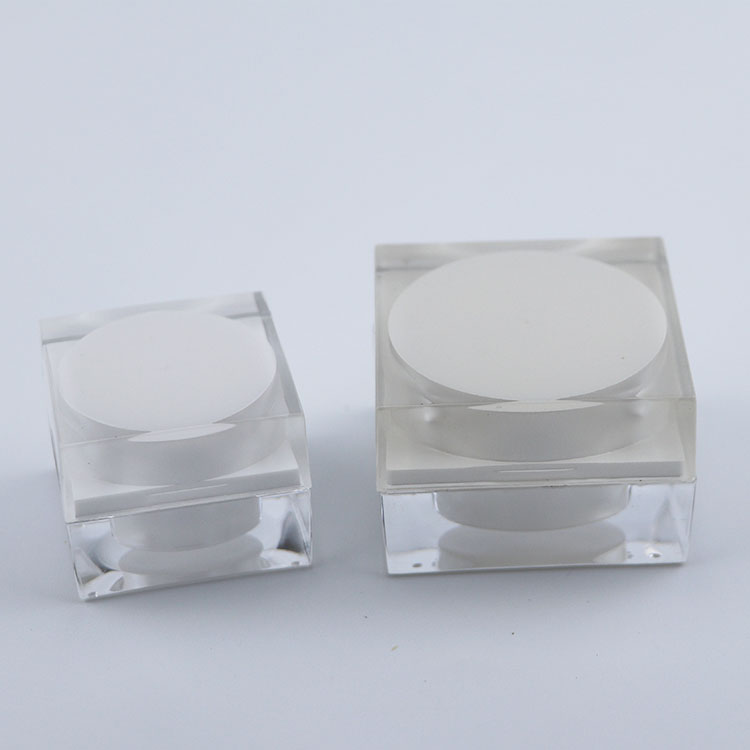 Custom double wall cosmetic cream pot acrylic container make up jar