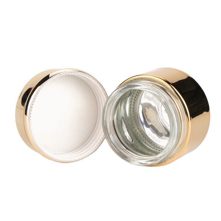 Custom electroplated glass jar for cosmetic skincare face cream packaging luxury containers for mositurizers