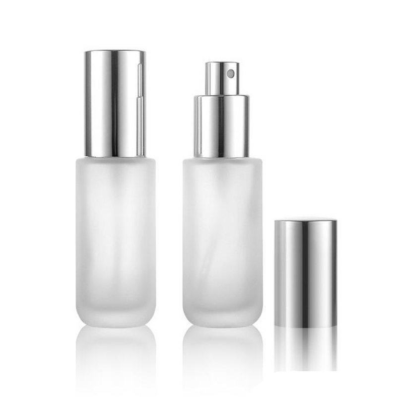 Custom empt white frosted clear glass round mist atomizer pocket glass spray bottle manufacturer 20ml 15ml 10ml 5ml 3ml