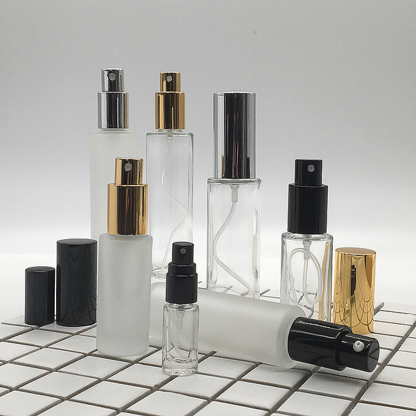 Custom empt white frosted clear glass round mist atomizer pocket glass spray bottle manufacturer 20ml 15ml 10ml 5ml 3ml