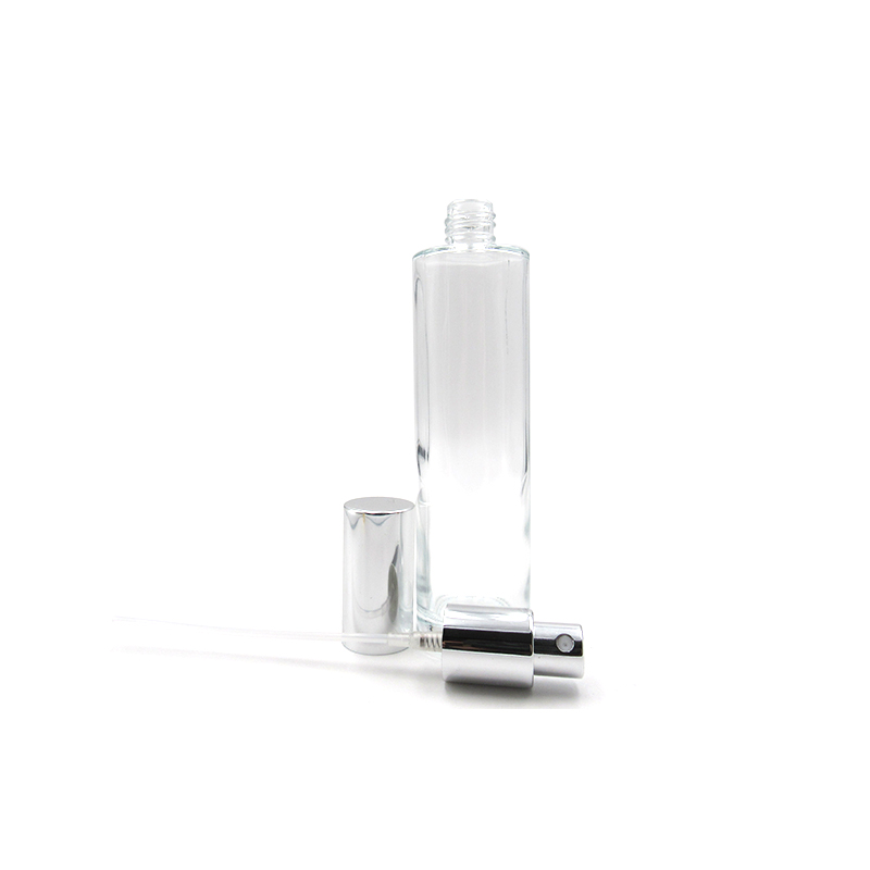 Custom empt white frosted clear glass round mist atomizer pocket glass spray bottle manufacturer 30ml 50ml 100ml