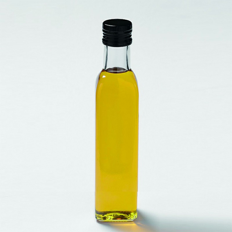 Custom empty 250ml 500ml 750ml 1000ml square marasca oil olive oil glass bottle with pourer lid