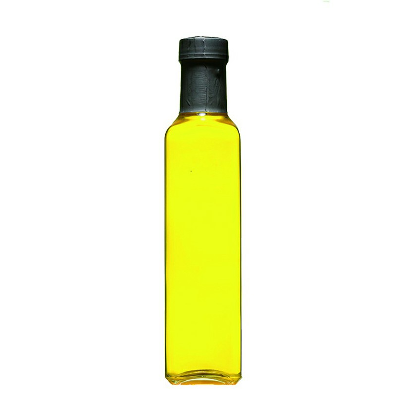 Custom empty 250ml 500ml 750ml 1000ml square marasca oil olive oil glass bottle with pourer lid