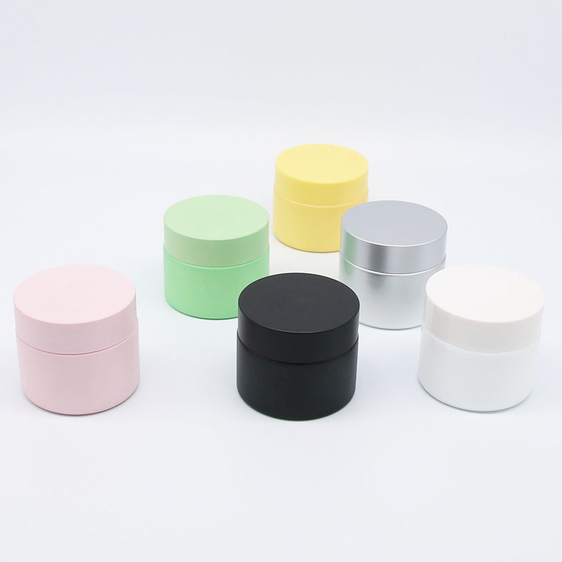 Custom empty Skin Care Packaging 1oz Pink Face cream opal white jar cosmetic Jars
