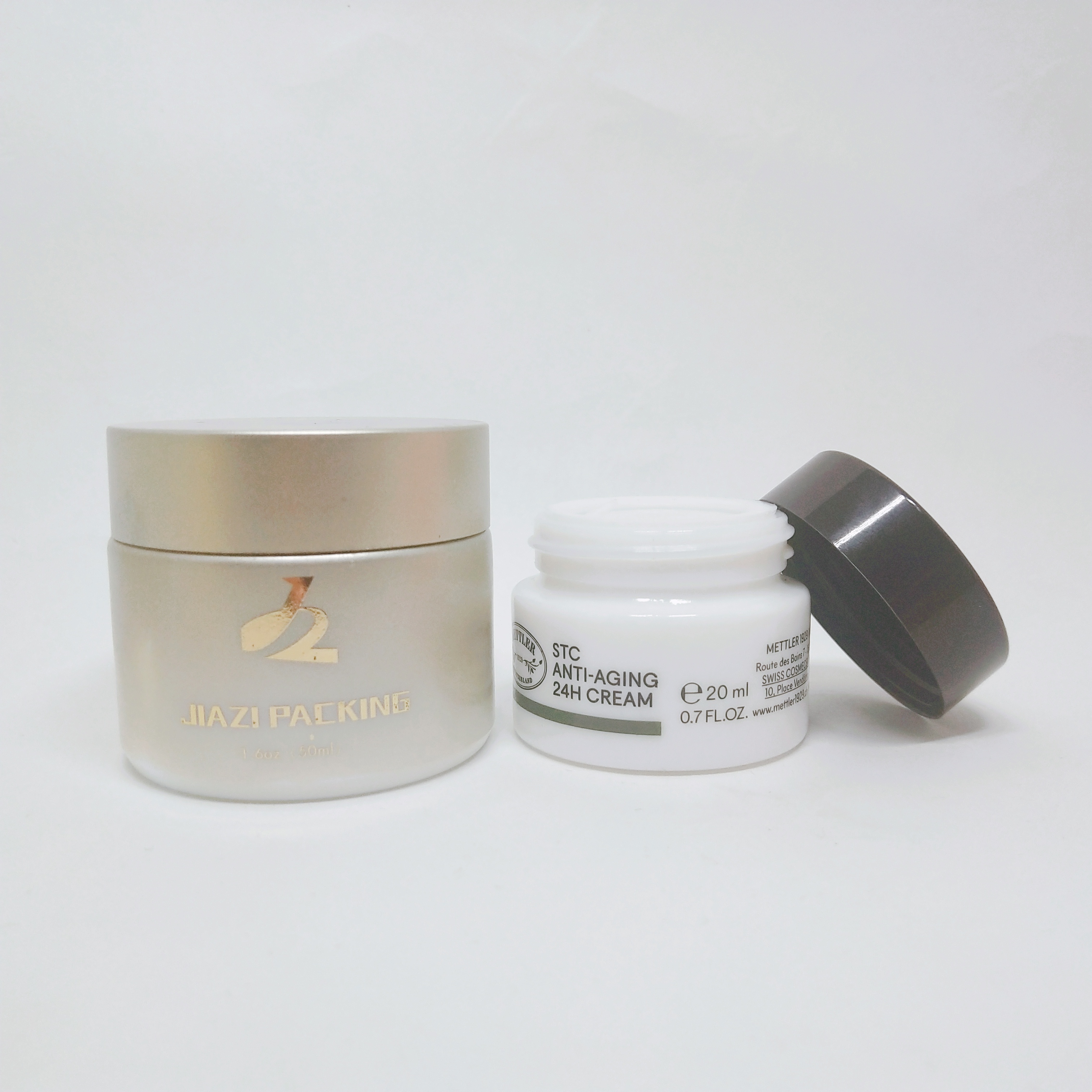 Custom empty Skin Care Packaging 1oz Pink Face cream opal white jar cosmetic Jars