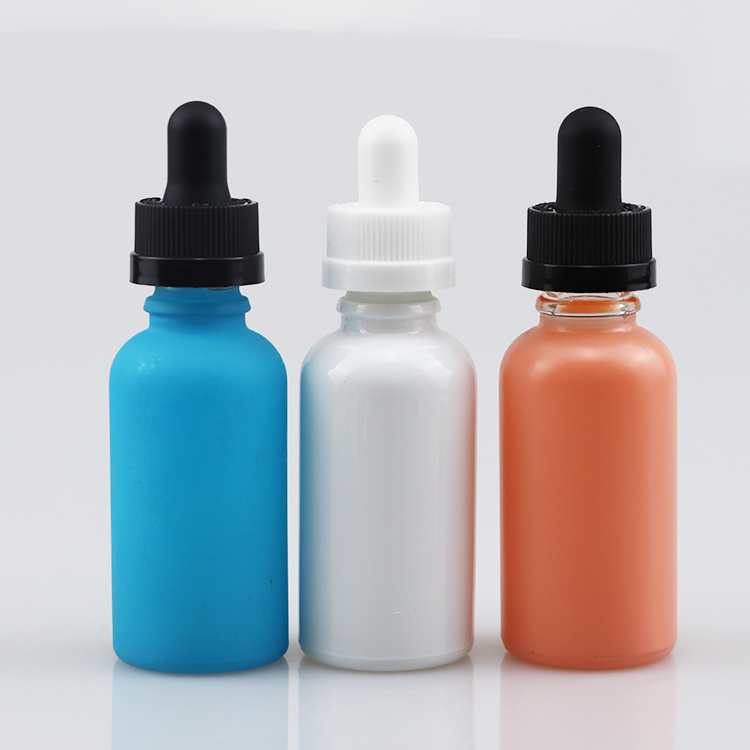 Custom empty colorful essential oil glass dropper bottles 15ml 30ml with child proof dropper cap