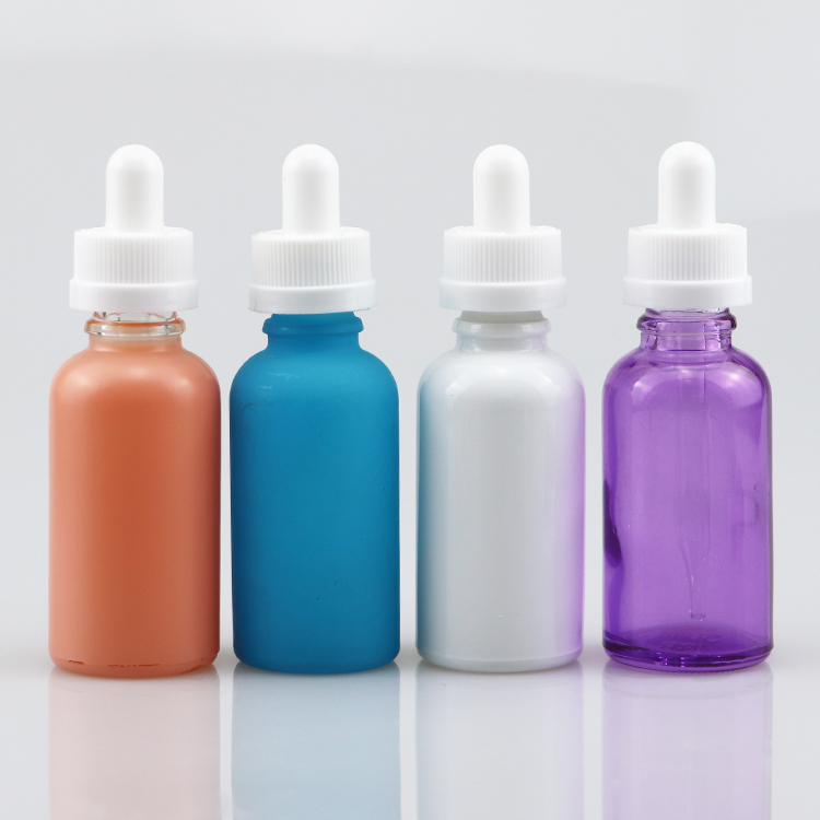 Custom empty colorful essential oil glass dropper bottles 15ml 30ml with child proof dropper cap