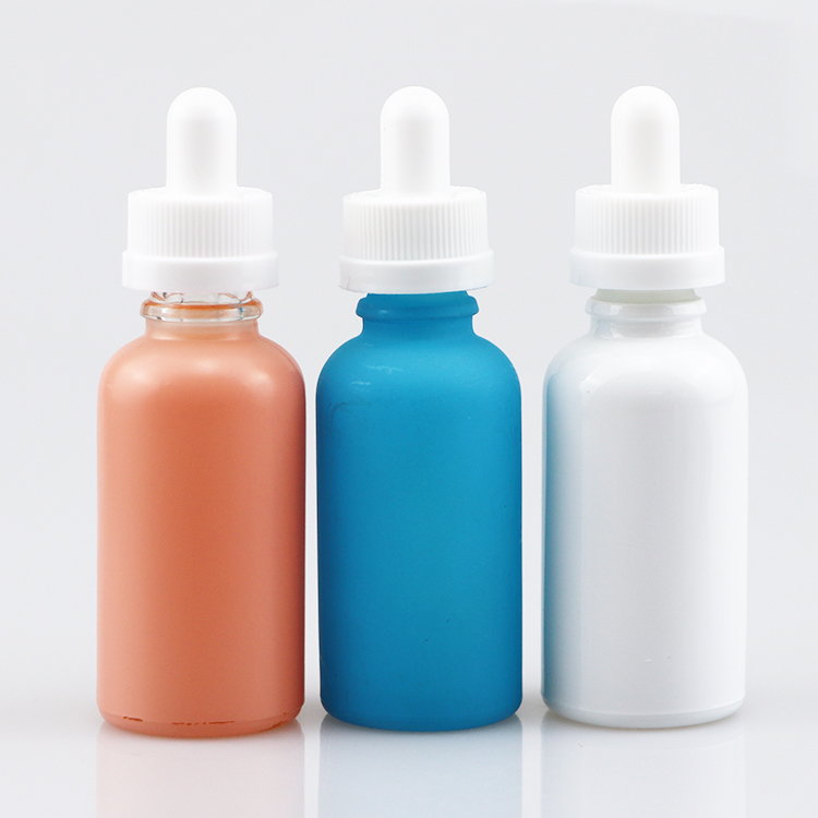 Custom empty colorful essential oil glass dropper bottles 15ml 30ml with child proof dropper cap