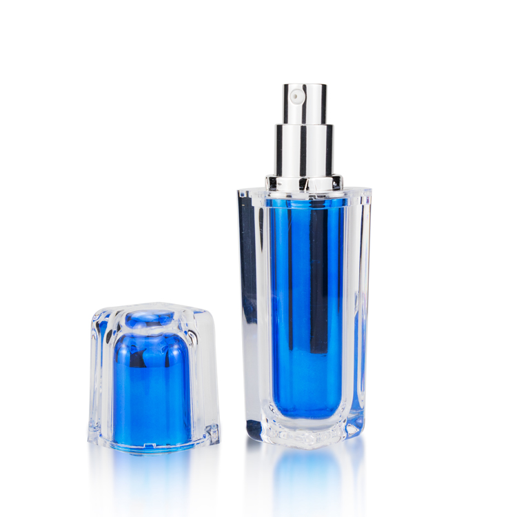 Custom empty cosmetics packaging clear Glass Acrylic Bottles jars dropper bottles for essential oil skin care cream