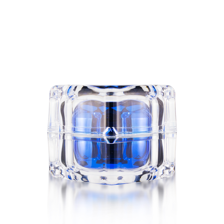 Custom empty cosmetics packaging clear Glass Acrylic Bottles jars dropper bottles for essential oil skin care cream