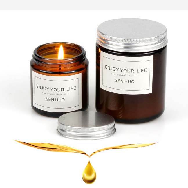 Custom empty luxury glass tealight amber candle making jars weddings with lid 1oz 2oz 3oz 5oz 8oz
