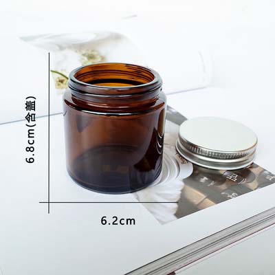 Custom empty luxury glass tealight amber candle making jars weddings with lid 1oz 2oz 3oz 5oz 8oz