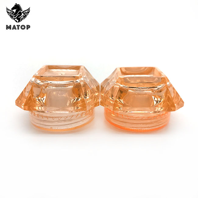 Custom empty plastic clear cosmetic jars
