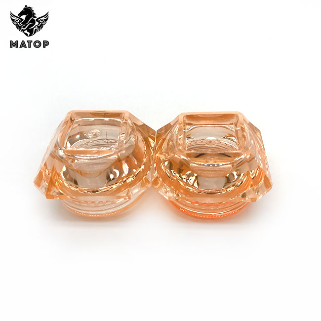 Custom empty plastic clear cosmetic jars