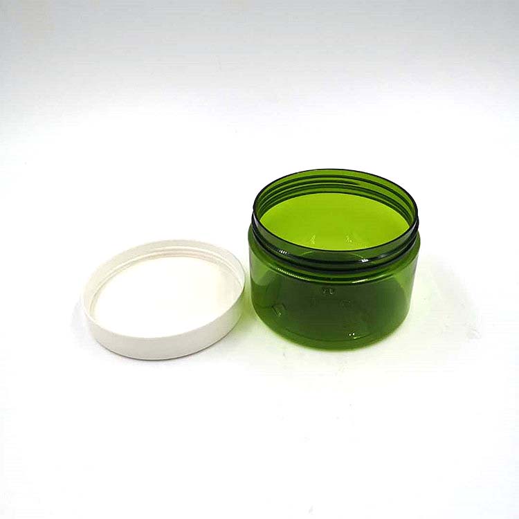 Custom empty plastic jar food container PET jar 250 ml with white plastic lid