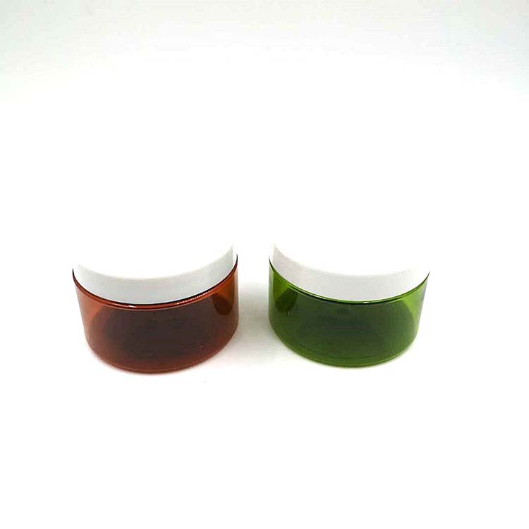 Custom empty plastic jar food container PET jar 250 ml with white plastic lid