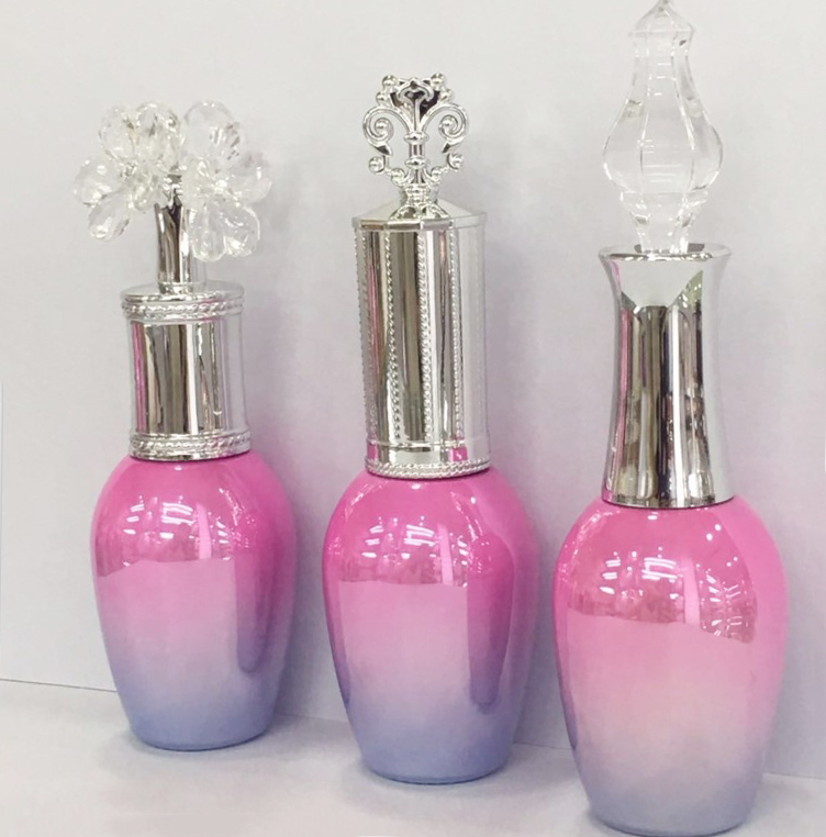 Custom flower children nail polish bottle Empty 10ml 15ml UV Gel Nail Polish Bottle With Brush