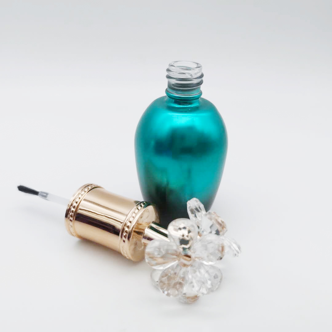 Custom flower children nail polish bottle Empty 10ml 15ml UV Gel Nail Polish Bottle With Brush
