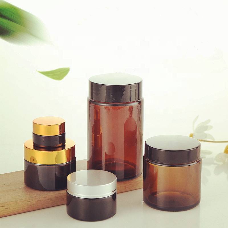 Custom glass container cosmetic jar glass 50 ml cosmetic jar