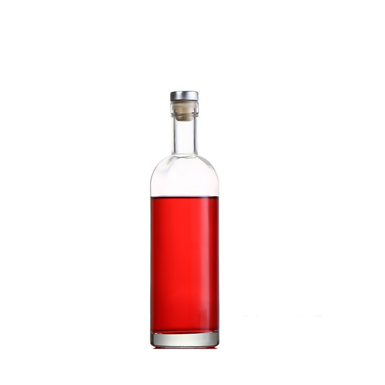 Custom glass empty fruit wine glasses wine bottle with lid for wine