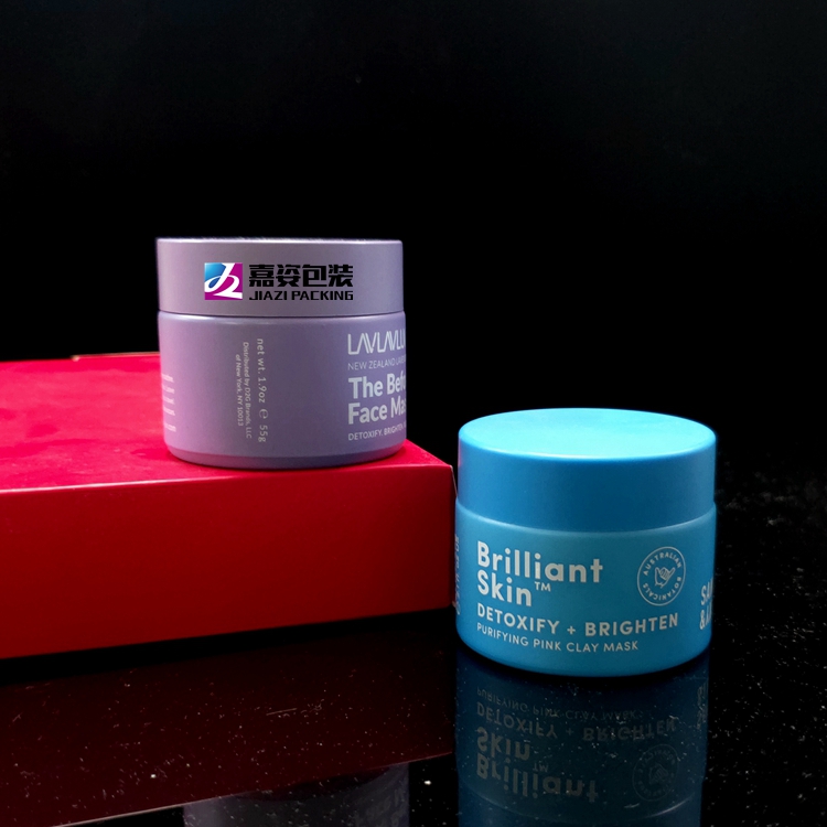 Custom high quality cosmetic packaging glass jars containers glass bottle white opal glass bottle jar with lid