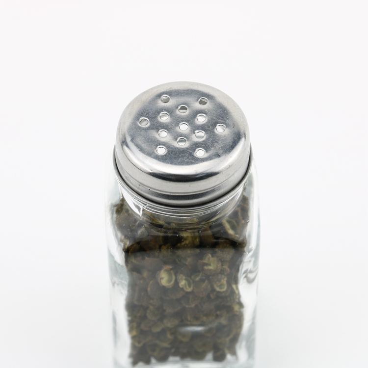 Custom kitchen seasoning storage box transparent salt seasoning glass bottle pepper shaker