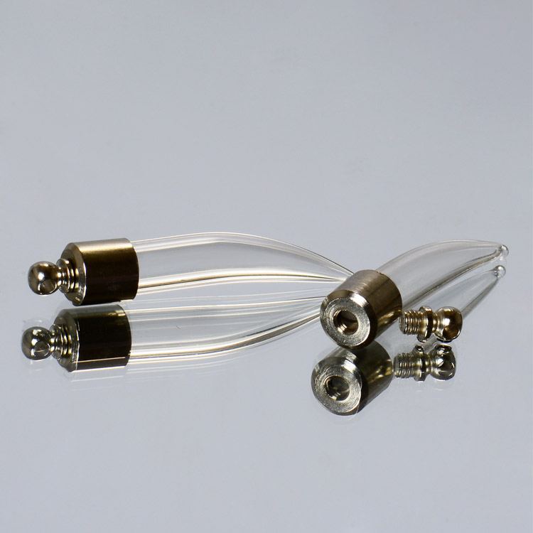 Custom length handmade shape glass tube glass bottle pendant essential oil bottle pendant wishing bottle necklace pendant