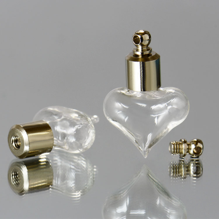 Custom length handmade shape glass tube glass bottle pendant essential oil bottle pendant wishing bottle necklace pendant