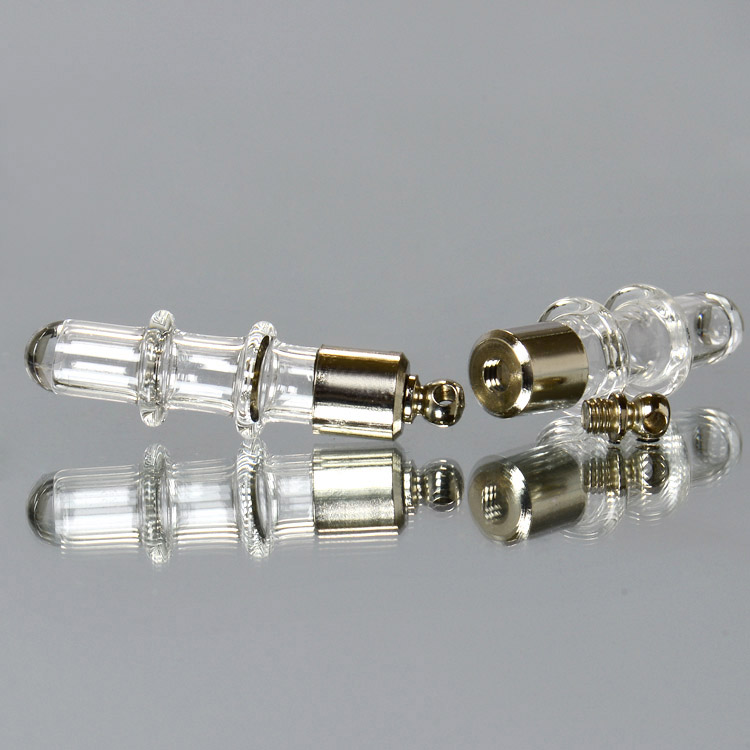 Custom length handmade shape glass tube glass bottle pendant essential oil bottle pendant wishing bottle necklace pendant
