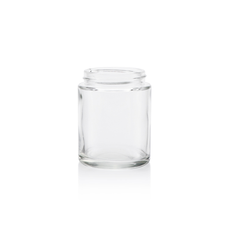 Custom logo 1 oz 2 oz 4 oz wide mouth empty airtight weed herb glass storage container stash jars with CR black lid