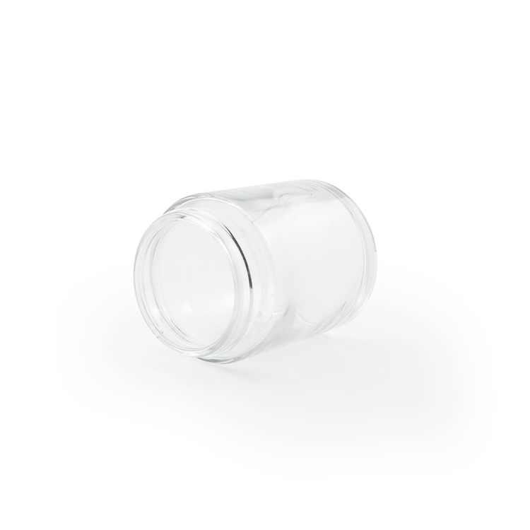 Custom logo 1 oz 2 oz 4 oz wide mouth empty airtight weed herb glass storage container stash jars with CR black lid