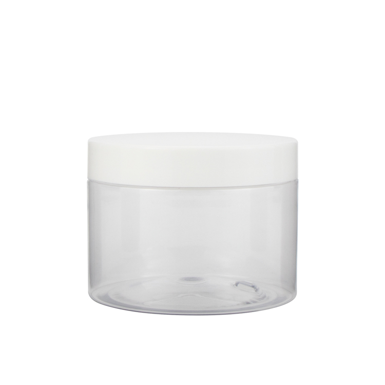 Custom logo 100 120 150 gram empty round transparent candy storage plastic sealed containers jar with lid