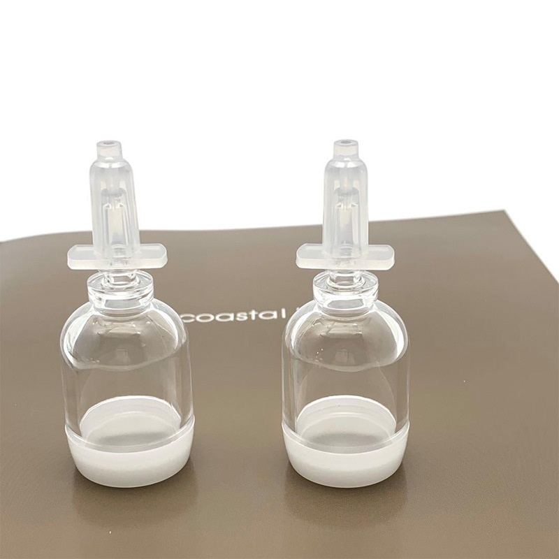 Custom logo 10g colorful plastic vial bottle cosmetic package container Hyaluronic acid stock solution ampoule Essence bottle