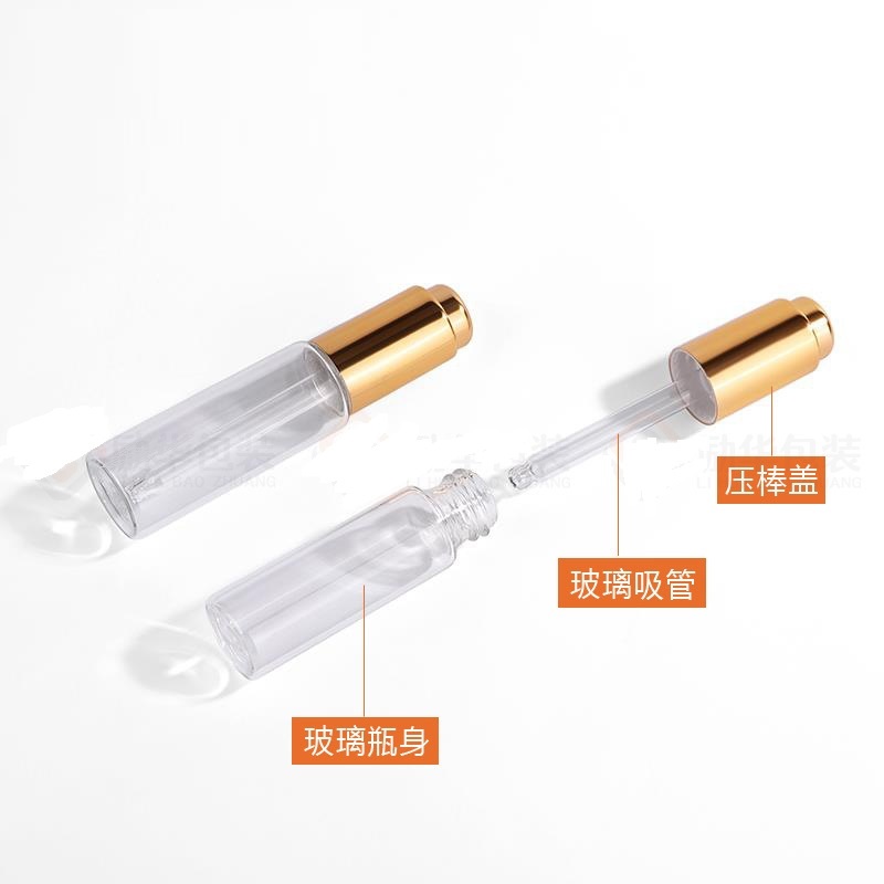 Custom logo 10ml 15ml 20ml glass dropper bottle with gold and silver press dropper cosmetic package container in good price
