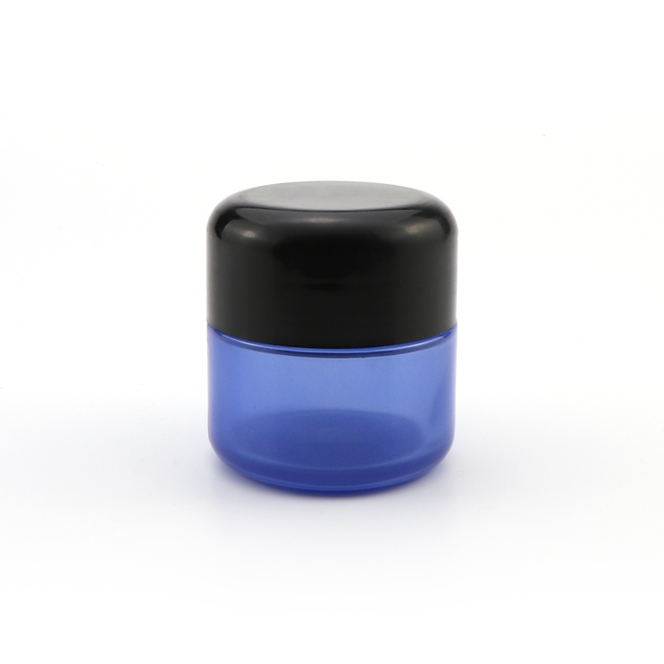 Custom logo 2oz 3oz 5oz weed stash air tight container wide mouth hemp glass storage jar with child resistant cap