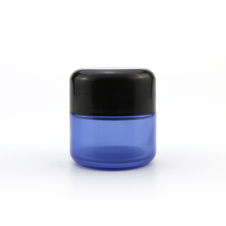 Custom logo 2oz 3oz 5oz weed stash air tight container wide mouth hemp glass storage jar with child resistant cap