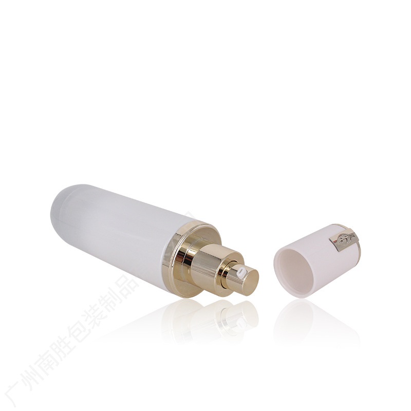 Custom logo 30g 50g 40ml 100ml 120ml white glass bottle with white leaf cap for personal care cosmetic package container