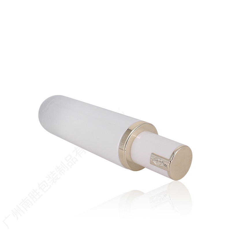 Custom logo 30g 50g 40ml 100ml 120ml white glass bottle with white leaf cap for personal care cosmetic package container