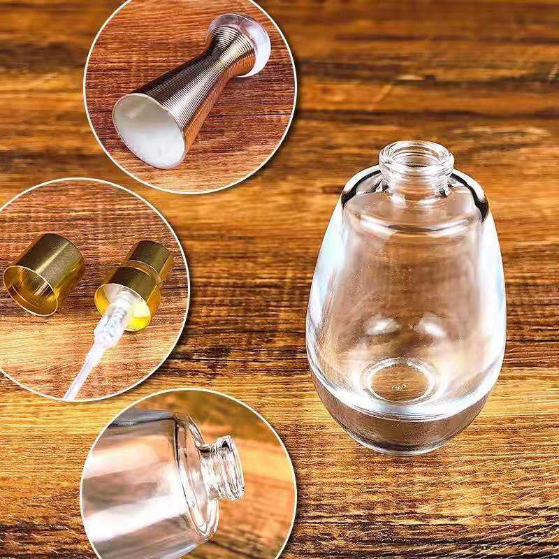 Custom logo 30ml 60ml 100ml glass clear drop spray bottle for perfume bottle makeup water bottle cosmetic package container