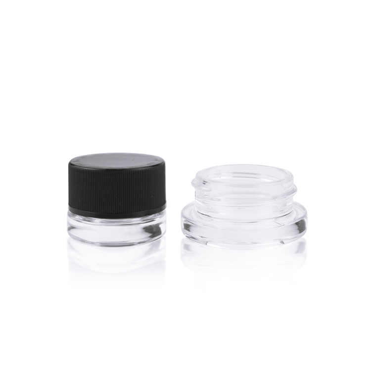 Custom logo 3ml 5ml 7ml 9ml CR round lid hemp medicine CBD concentrate wax oil child resistant glass container jars