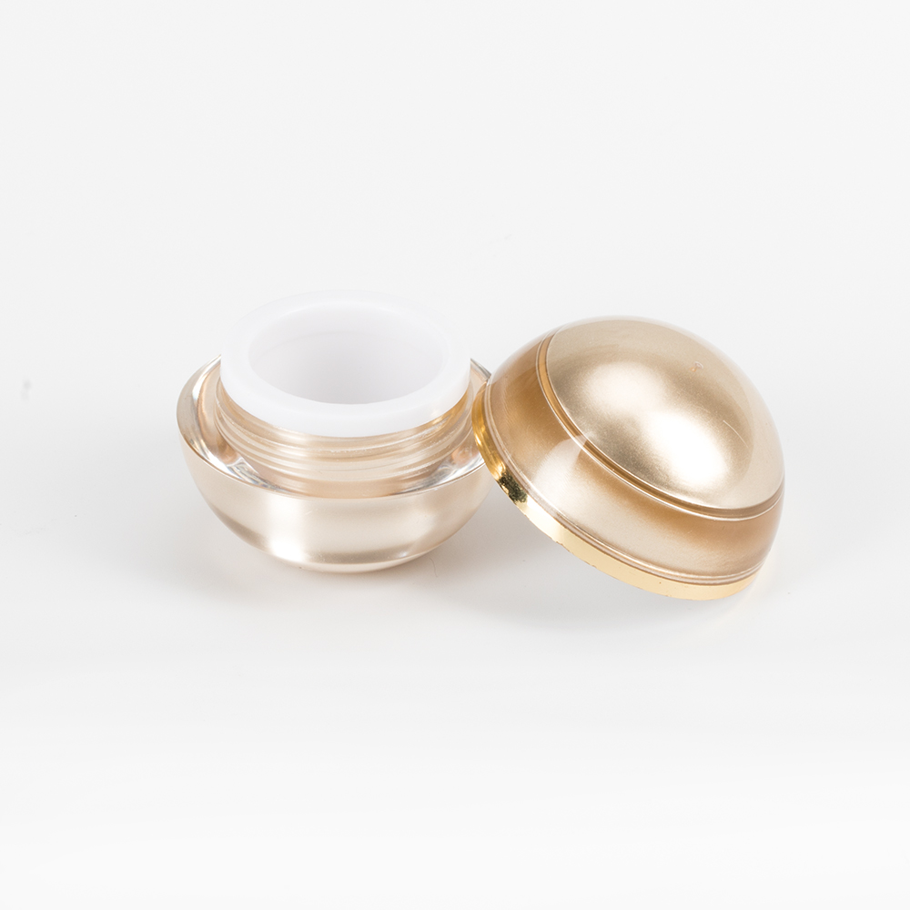 Custom logo Acrylic Jar Egg Round Shape Face Cream Jars Lip Balm Ball Container Acrylic Cream Container Jar 10g