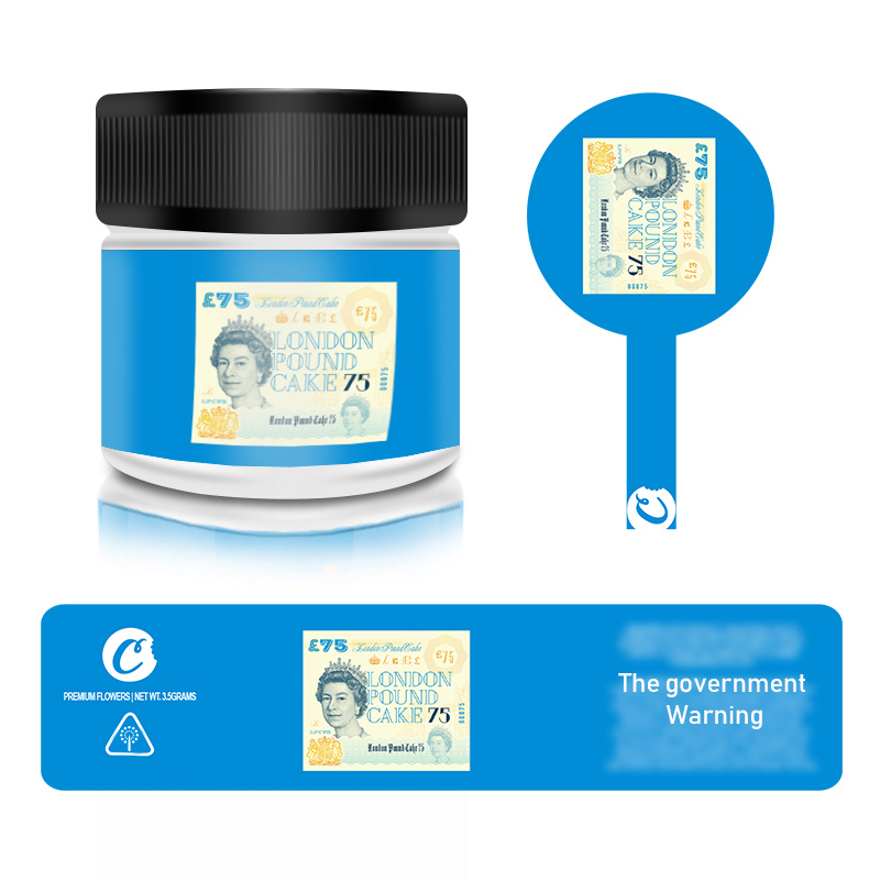 Custom logo CBD Cookies glass jar candy food jar with the Sticker