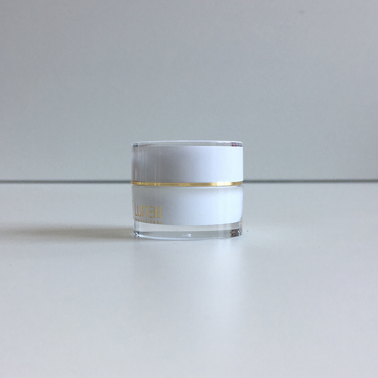 Custom logo Foil Stamping Clear White Cosmetic Container 5g Plastic Acrylic Nail Gel Jars