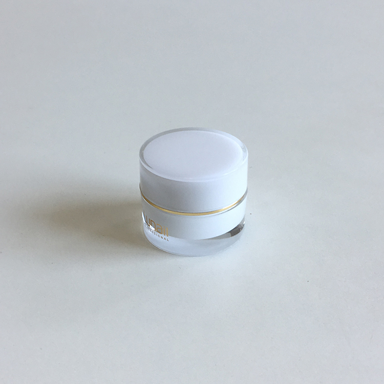 Custom logo Foil Stamping Clear White Cosmetic Container 5g Plastic Acrylic Nail Gel Jars